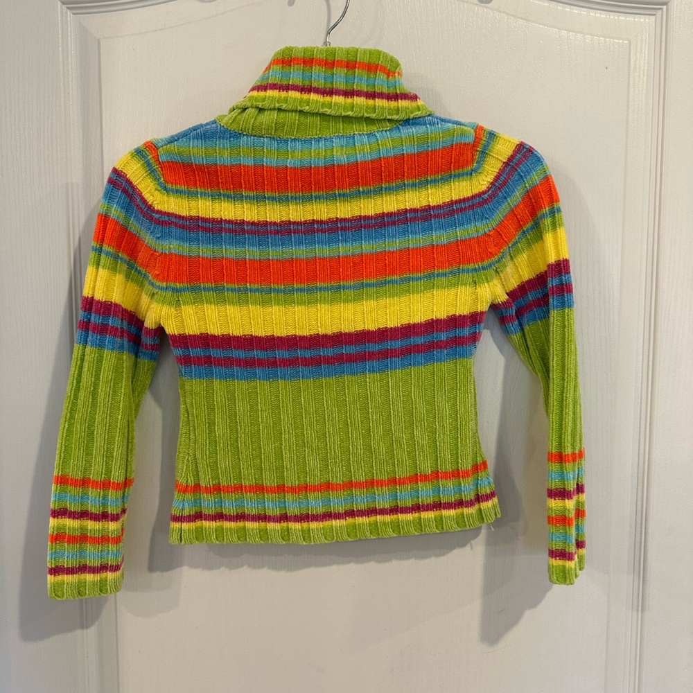 Vintage Christie Brooks acrylic colorful striped sweater. Size small